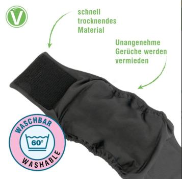 Rüdenwindeln waschbar 60 Grad - Hundewindel für Rüden mit saugfähigem Kern, geruchsarm