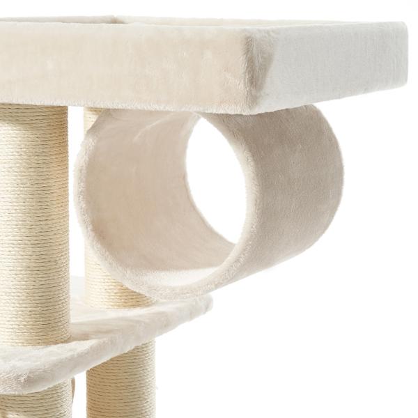 Katzen-Kratzbaum Elin [129 cm] von Nobby, cream - auch für große und schwere Katzen geeignet.