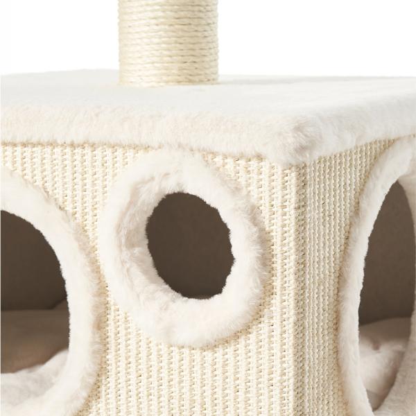 Katzenkratzbaum Binka [152 cm] von Nobby, cream-farben, mit vielen Liegeflächen