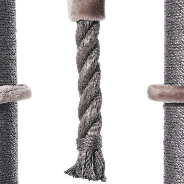 Kratzbaum Raya [161 cm] von Nobby - cappuccino-braun - Kratztonne in Leinenoptik