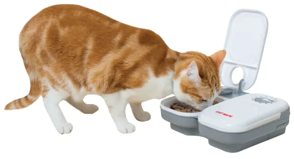 Automatischer Futterspender Cat Mate 2 Mahlzeiten für Trockenfutter und Nassfutter