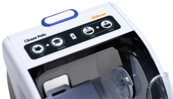 Futterautomat MiBowl Microchip - für Katzen und Hunde bis 10 kg, für Nassfutter geeignet, Futterspender für ausgewählte Tiere