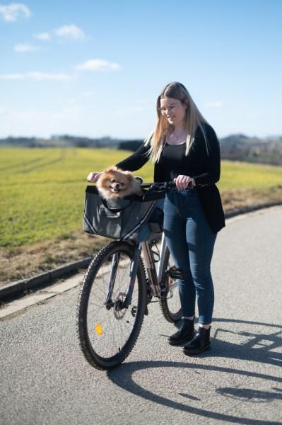 Fahrradkorb Hunde Vacation - Fahrradtasche für kleine Hunde z.B. Chihuahua, Yorkshire zum Anbringen an den Lenker