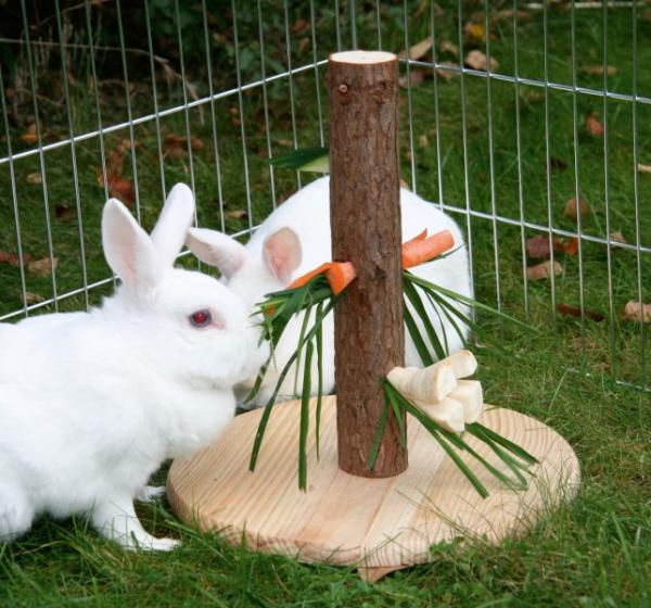 Gemüseraufe Nager - Futterbaum für Kaninchen, Meerschweinchen und andere Nager Höhe: 30 cm