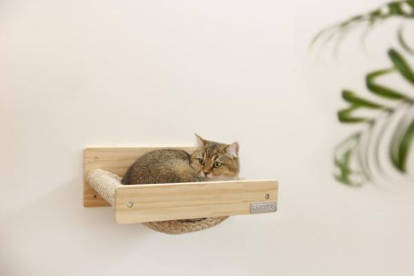 Hängematte für Katzen Timber Wandmontage - Wandhängematte, Bezug waschbar