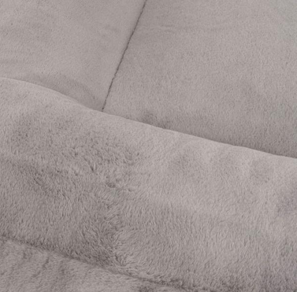 Knuffelwuff orthopädisches Hundebett Midland Memory Foam, Bezug waschbar, extra weich, hellgrau, bis XXL