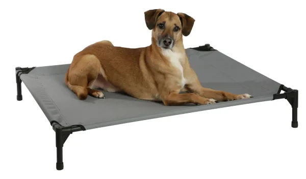 Hundeliege Vacation Top - erhöhtes Outdoor Hundebett mit abnehmbarem Dach bis 25 kg, ideal für Garten und Camping