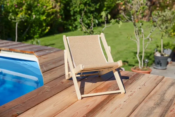 Katzenbett Liegestuhl Beach - Liedgemulde für Katzen zum Relaxen, Dösen und Kratzen
