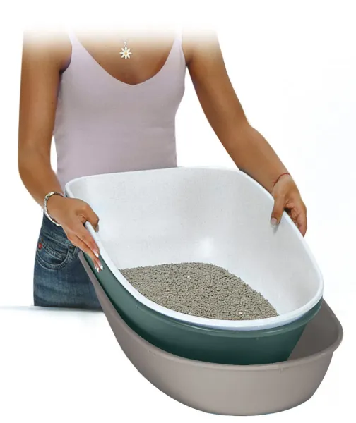 Katzentoilette Furba mit Reinigungssieb - Schalentoilette mit Sieb für Katzen, einfache und schnelle Reinigung