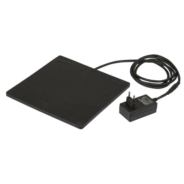 Kerbl Heizplatte Pro Gummi 24x24cm 18W 24V Frostschutz für Geflügeltränke, Katzenhaus 4-Seasons Deluxe und Nagerstall 4-Season Superior