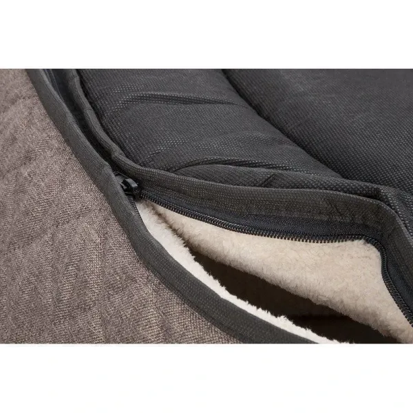Orthopädisches Hundebett Knuffelwuff Lena, extra hoher Rand - ovales Hundekörbchen, Memory Foam, Bezug waschbar