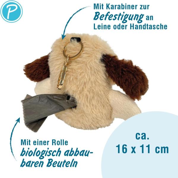 Petlando Kotbeutelspender LaWauWau inkl. 1 Rolle - Spender für Hundekotbeutel, passend für alle gängigen Kotbeutel