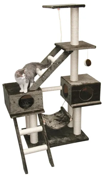 Kerbl Katzen Kratzbaum Granat 150 cm grau
