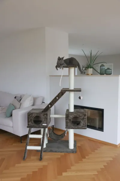 Kerbl Katzen Kratzbaum Granat 150 cm grau