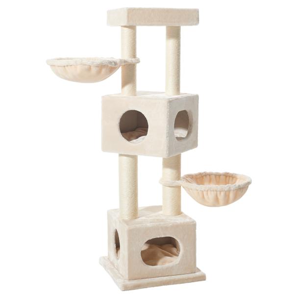 Nobby Kratzbaum Mersin 50 x 50 x 152 cm Katzenbaum platzsparend, Kissen waschbar