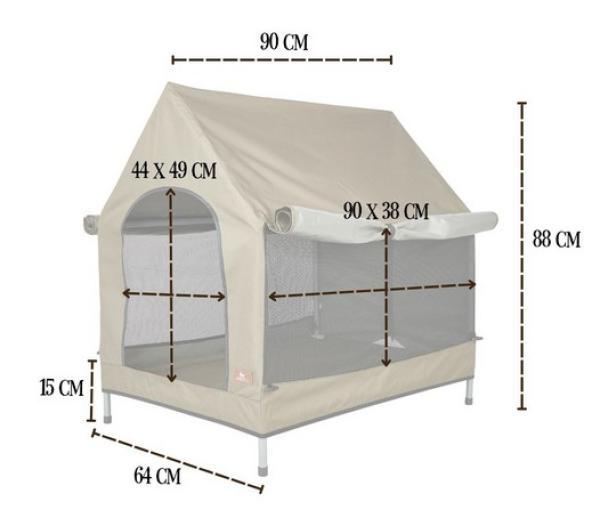 Hundezelt Knuffelwuff, ideal für Camping, Baggersee etc - Knuffelwuff Outdoor Hundehütte - Metallrahmen, atmungsaktiv