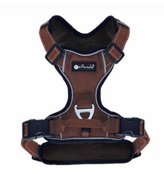 Hundegeschirr gepolstert - Petlando Outdoor Brustgeschirr für Hunde, mit Haltegriff, waschbar