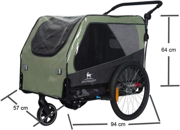 Regencover für Hundeanhänger Cruvado Knuffelwuff - Regenschutz - Schutz vor Regen, Wind & Spritzwasser 100 % wasser- und winddicht