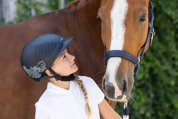 Reithelm Beauty 2.0 für Kinder und Erwachsene - Reitkappe mit herausnehmbarem Innenfutter, gute Belüftung, Disc-Sytem