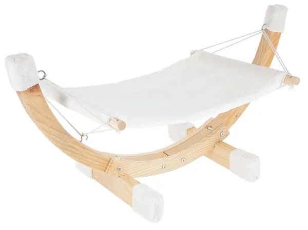Hängematte Siesta - Liegemulde für Katzen und Kitten - Liegefläche waschbar, weiß, 73 x 36 x 34 cm