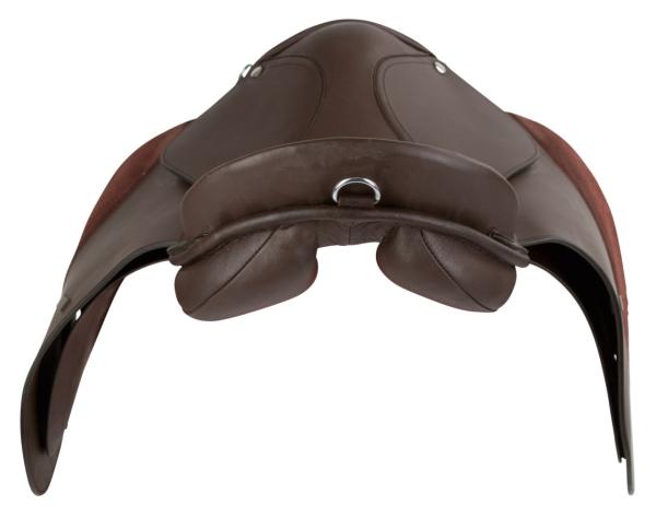 [B-Ware] Haflinger-Sattel braun, Covalliero Sattelset - Starterset inkl. Satteldecke, 2 Steigbügel, Steigbügelriemen, Sattelgurt