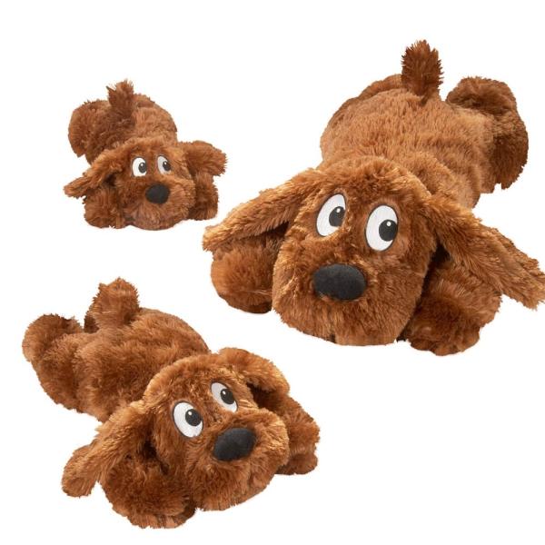 Kuscheltier Hund - Plüschtier Hund Schlappi - Stofftier für Hunde mit Quietscher