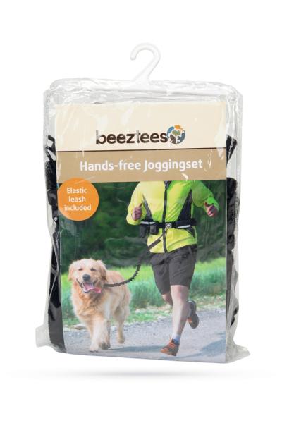 Jogging Hundeleine von Beeztees - handfrei Joggingset - Leine mit Bauchtasche zum Joggen mit Hund