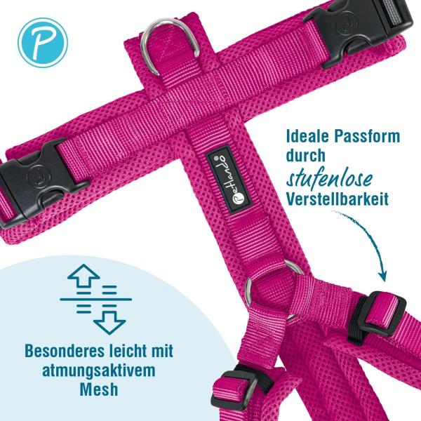 Petlando Geschirr Mesh Y-Comfort Brustgeschirr für Hunde - Hundegeschirr