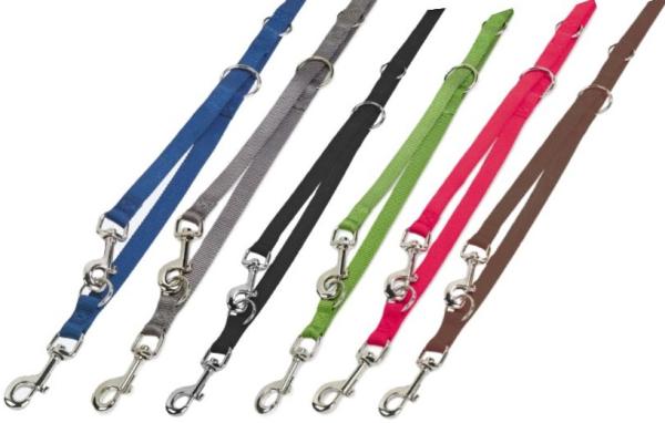 Hundeleine Nylon Nobby Classic 2 m - 3 fach verstellbar - Führleine für Hunde