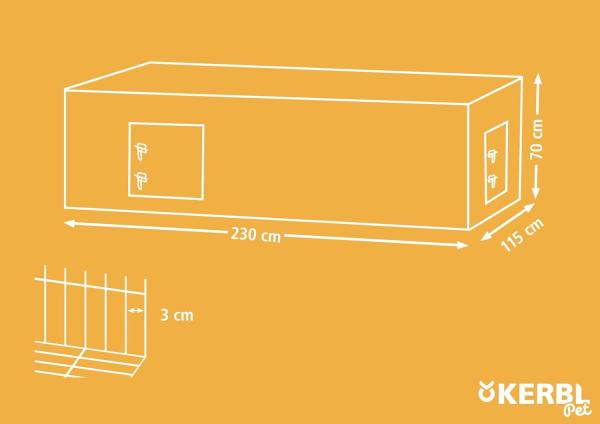Freigehege Kaninchen - Freilaufgehege mit Ausbruchsperre für Nager, komplett geschlossen