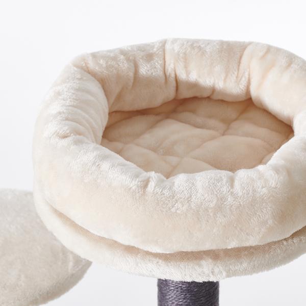 Kratzbaum Creme mit schwarzen Stämmen - Nobby Donaco -  Höhe 116 cm