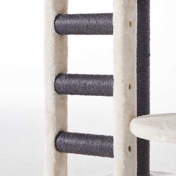 Kratzbaum Creme mit schwarzen Stämmen - Nobby Donaco -  Höhe 116 cm