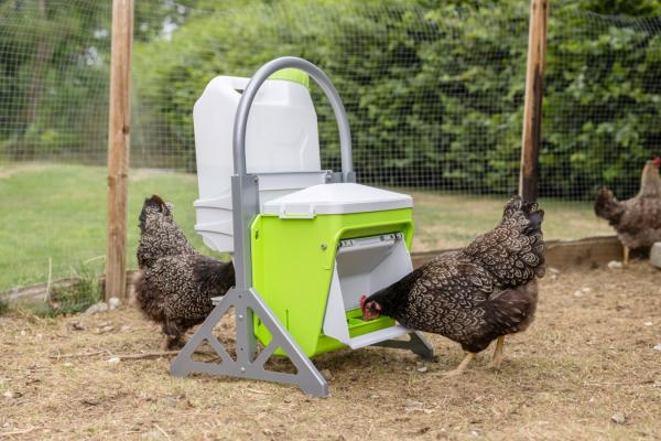 SmartCoop Set für Geflügel - Tränke, Futterautomat und passender mobiler Standfuß