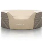 Orthopädisches Hundebett Knuffelwuff Lena, extra hoher Rand - ovales Hundekörbchen, Memory Foam, Bezug waschbar