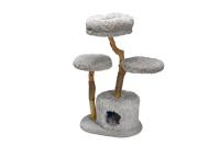 [B-Ware] Naturholz Katzenkratzbaum Ziza 100cm Designed by Lotte mit Naturstämmen