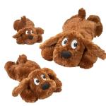 Kuscheltier Hund - Plüschtier Hund Schlappi - Stofftier für Hunde mit Quietscher