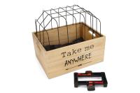 Fahrradkorb hinten Holz Klickfix